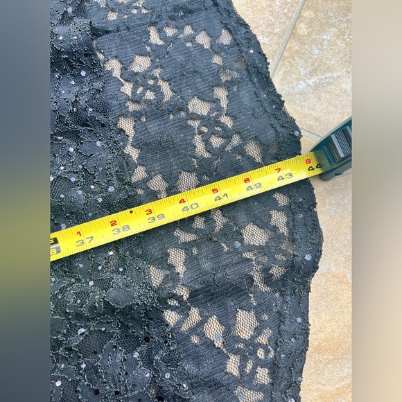 Connected Apparel Womens Sequins Black Lace Romantic Fit and Flare Dress 10 - Picture 13 of 13